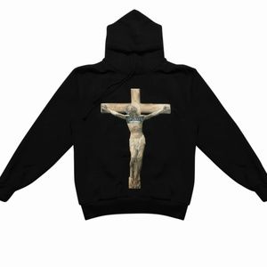 NWOT 424 On Fairfax X BORNXRAISED- EMBROIDERED CHRIST HOODIE
